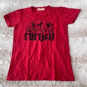 Vintage Vantage "Strictly for my Ninjas" T-shirt in Red Small